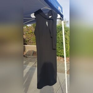 Black Dress w/ Front Tie Sash - Size 16